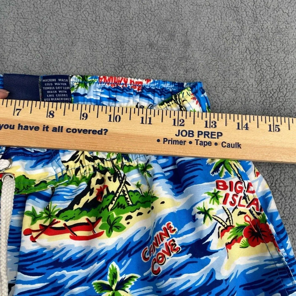 Big Dogs Swim Trunks Mens Medium Shorts Print‎ Tropical Island Big Kahuna Beach